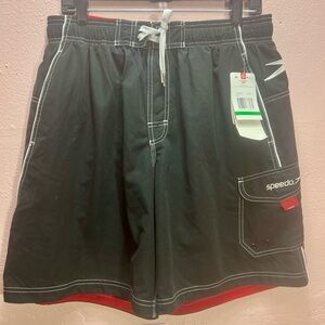 Speedo Men’s Marina Sport Volley Shorts Swim Trunks Size Large Drawstring NWT
